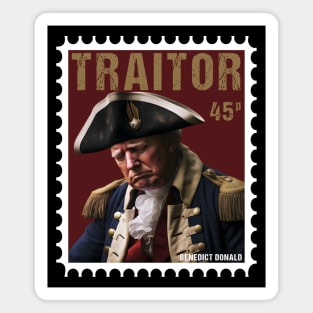 Traitor Trump Crying - Vintage Benedict Arnold Stamp Style Magnet